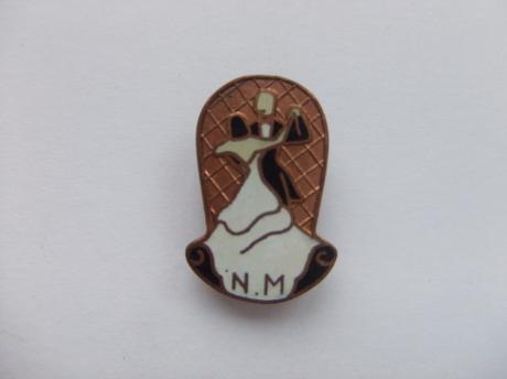 N.M. danstest Emaille broche